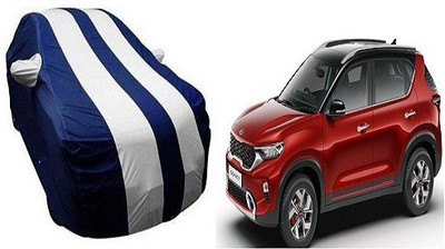 Frap Car Cover For Kia Sonet (With Mirror Pockets)(White, Blue, For 2020 Models)