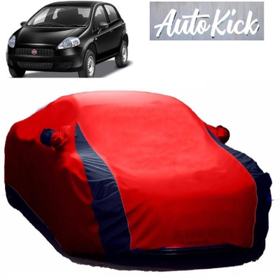 AutoKick Car Cover For Fiat Punto Evo (With Mirror Pockets)(Red)