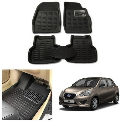 After cars PVC 3D Mat For  Datsun Go(Black)