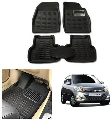 After cars Plastic 3D Mat For  Hyundai i10(Black)