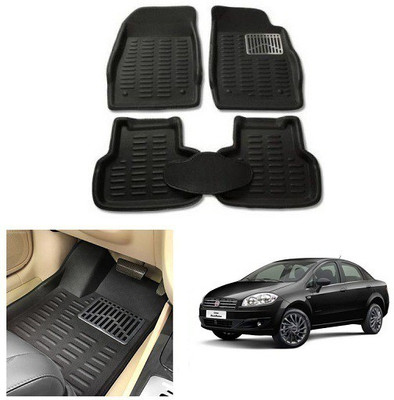 After cars PVC 3D Mat For  Fiat Linea(Black)