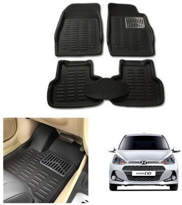 After cars Plastic 3D Mat For  Hyundai Grand i10(Black)