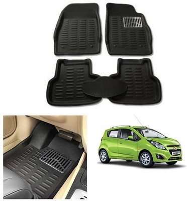 After cars PVC 3D Mat For  Chevrolet Beat(Black)
