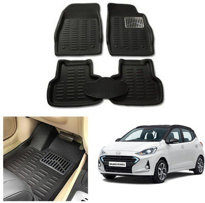 After cars Plastic 3D Mat For  Hyundai Grand i10 Nios(Black)