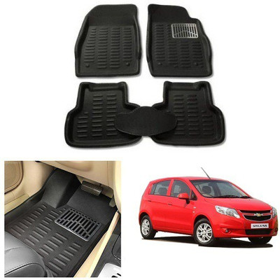 After cars Plastic 3D Mat For  Chevrolet UVA(Black)
