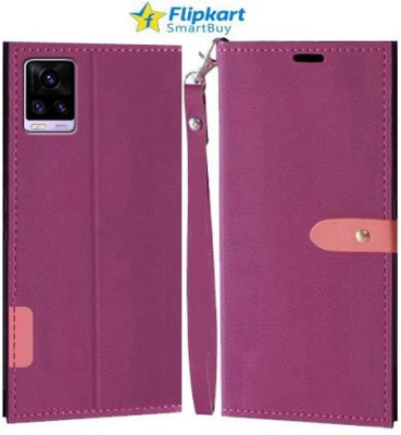 Flipkart SmartBuy Flip Cover for Vivo V20, Vivo V20 2021(Pink, Cases with Holder, Pack of: 1)
