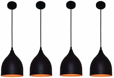 LUMINA PLUS LED LIGHTING Metal E26/E27 Pendant Ceiling Hanging Lights Lamp (Black) Size: 23 * 17 * 17cm -Set of 4 Pendants Ceiling Lamp(Black)