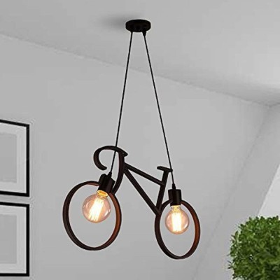 LUMINA PLUS LED LIGHTING Cycle Shaped Hanging and Pendant Light and LAMP (Black) Pendants Ceiling Lamp(Black)