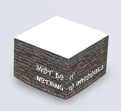 PAPER LOG CUBICLE PAD Regular Note Pad UNRULED 780 Pages(White)