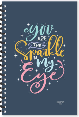 ESCAPER Sparkle in My Eye (Ruled - A5 Size - 8.5 x 5.5 inches) Designer Motivational Diary, Quotes on Diary A5 Diary Ruled 160 Pages(Multicolor)