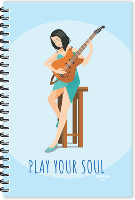 ESCAPER Play your Soul (Ruled - A5 Size - 8.5 x 5.5 inches) Designer Motivational Diary, Diaries for Girls A5 Diary Ruled 160 Pages(Multicolor)