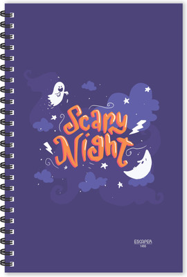 ESCAPER Scary Night (Ruled - A5 Size - 8.5 x 5.5 inches) Designer Scary Diary, Scary Nights Diary, Halloween Diary A5 Diary Ruled 160 Pages(Multicolor)