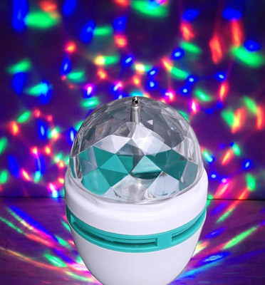 JIZ NEW ARRIVAL 360 Degree LED Crystal Rotating Bulb Magic Disco LED Light,LED Rotating Bulb Light Lamp for Party|Home |Diwali Decoration etc. Single Disco Ball(Ball Diameter: 2.5 cm)
