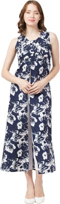 ADDICTED ATTIRE Women A-line Multicolor Maxi/Full Length Dress