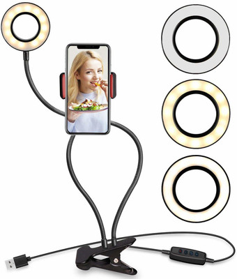 TP TROOPS Professional Selfie Ring Light and Cell Phone & Webcam Holder Stand Camera Rig