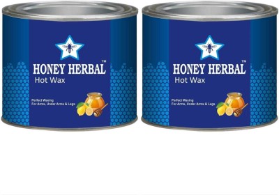 HONEY HERBAL Best Hot hair removal wax for hot waxing in winter season for hot skin(apply on arms,legs and under arms) pack of 2 Wax(1200 g, Set of 2)