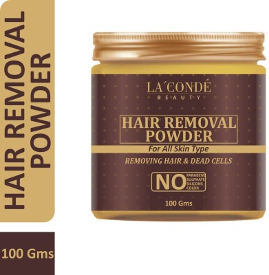 La'Conde Beauty Natural Hair Removal Powder -All Skin & Hair Types- For Easy & Fast Hair Removal without Risk & Pain(100 gms) Wax(100 g)