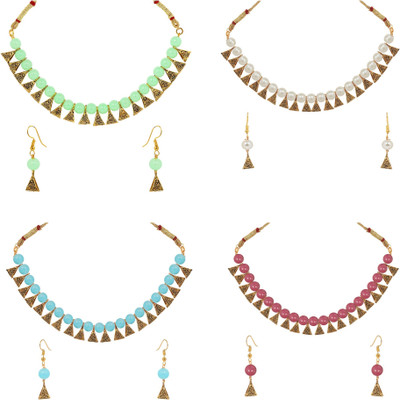 Shetu Alloy Gold-plated Multicolor Jewellery Set(Pack of 1)