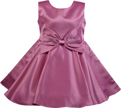 Wishkaro Girls Maxi/Full Length Party Dress(Purple, Sleeveless)