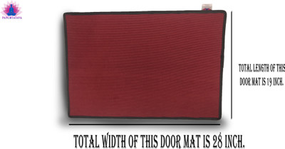 PANCHTATAVA Polyester Door Mat(maroon,Black, Medium)