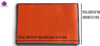 PANCHTATAVA Polyester Door Mat(Orange,Blue, Medium)