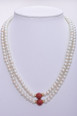 Vishaka Pearl jewellers Garnet Alloy Necklace