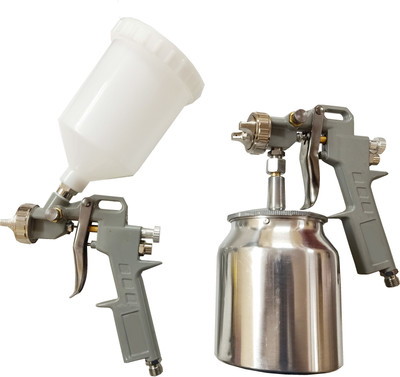 Air-ga 2 Sets of Gravity Paint Spray Gun 1.5mm with Tool kits S990 HVLP Sprayer(Grey)
