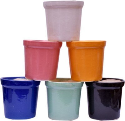 Newai Plant Container Set(Pack of 6, Ceramic)