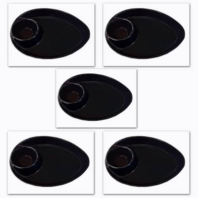 GOOFFI DIP CHIP BLACK Chip &amp; Dip Tray  (Pack of: 5)