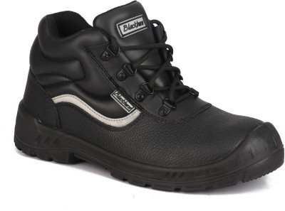 Blackburn Steel Toe Leather Safety Shoe(Black, S1, Size 8)