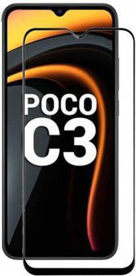 GLOBALCASE Edge To Edge Tempered Glass for POCO C3(Pack of 1)