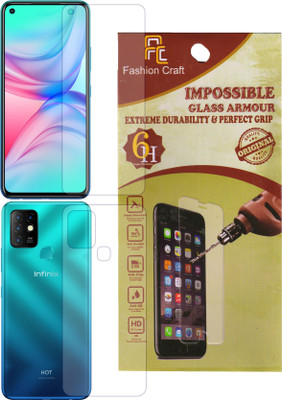 FashionCraft Front and Back Screen Guard for Infinix Hot 10(Pack of 2)
