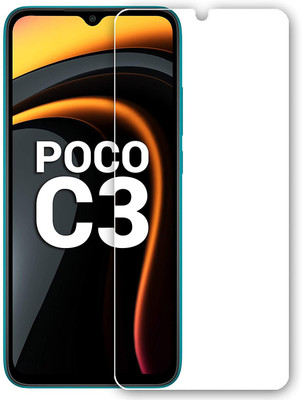 DSCASE Edge To Edge Tempered Glass for POCO C3(Pack of 1)