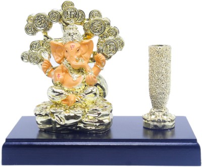 StatueStudio 1 Compartments Polyresin Feng Shui Pen Stand With Lord Ganesha Statue...