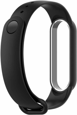 PORTLIX PREMIUM SOFT SILICON BAND BRACELET STRAP FOR XIAOMI MI BAND 5 (NOT FOR MI BAND 4/3/2) (WATCH NOT INCLUDED) (MODEL 2020) (BLACK) Smart Band Strap(Black)