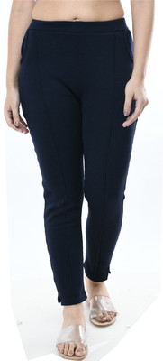 Indistar Solid Women Dark Blue Track Pants