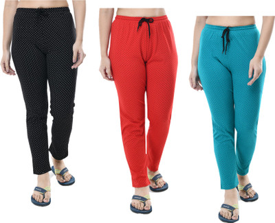 IndiWeaves Polka Print Women Multicolor Track Pants