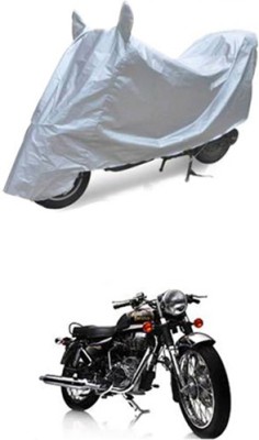 Toy Ville Two Wheeler Cover for Royal Enfield(Electra Delux, Silver)