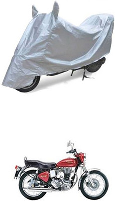 Toy Ville Two Wheeler Cover for Royal Enfield(Silver)