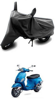 Toy Ville Two Wheeler Cover for Universal For Bike(Vespa SXL, Grey)