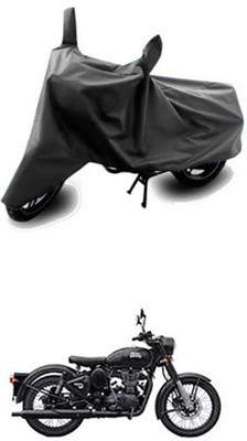 Toy Ville Two Wheeler Cover for Royal Enfield(Grey)