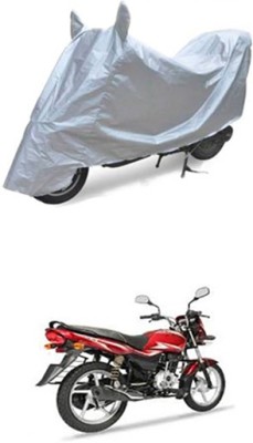 Toy Ville Two Wheeler Cover for Bajaj(Platina, Silver)