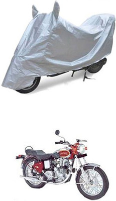 Toy Ville Two Wheeler Cover for Royal Enfield(Silver)