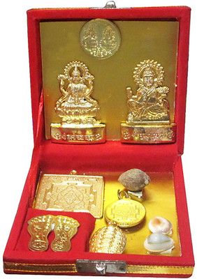 Jsingh Shree Dhan Laxmi Kuber Varsha Yantra Brass Dhan Laxmi- (Set of 10) Sri Yantra- Kripa Maha for Wealth and Prosperity Generate/A Source Income Good Luck Gold Polished Brass Yantra(Pack of 10)