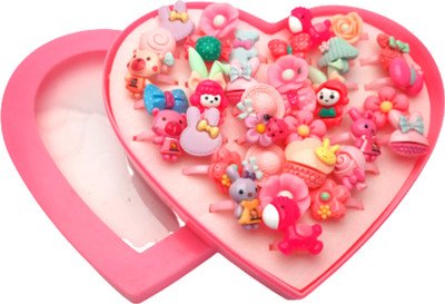 Pepperoni Heart Shaped Set Plastic Ring Set