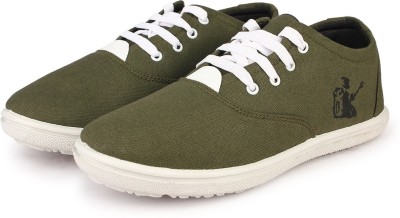 Kenamin Canvas Shoes For Men(Olive , 9)