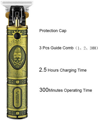 behtreen Powerful Smoothy 82 Electric Rechageable Trimmer 100 min  Runtime 2 Length Settings(Gold)
