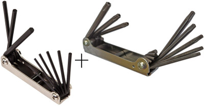 Inditools Heavy duty 8pc Torx allen key and 8pc Hex allen key set (Pack of 2) Allen Key Set