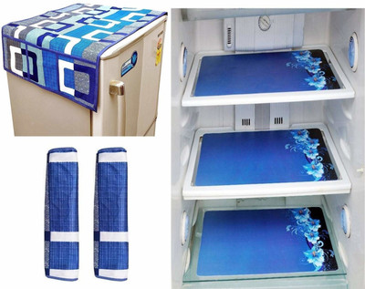 RMDecor Refrigerator  Cover(Width: 21 cm, Blue)