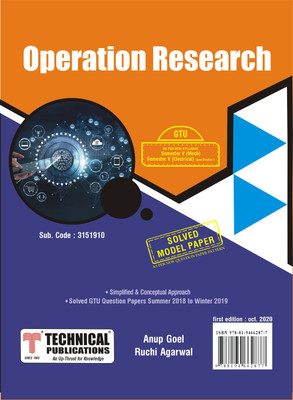 Operation Research for GTU 18 Course (V - Mech. & (EE /Open Elec.1)- 3151910)(Paperback, Anup Goel, Ruchi Agrawal)